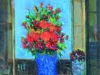 Vaso con fiori - olio su tela - cm 40x30-1