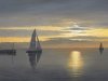 Marina al tramonto, 2020 - olio su tela - cm 50x80