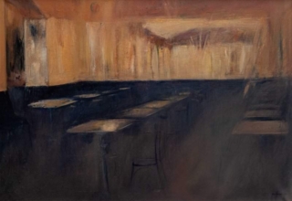 CaffeÌ San Marco, 1972 - olio su tela - cm 70x100 (coll. Sergio Pacor Trieste)
